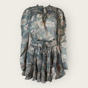 NWT | Bishop + Young | 2 pc Sydney Blouse & Payton Flare Skirt | Green | Large